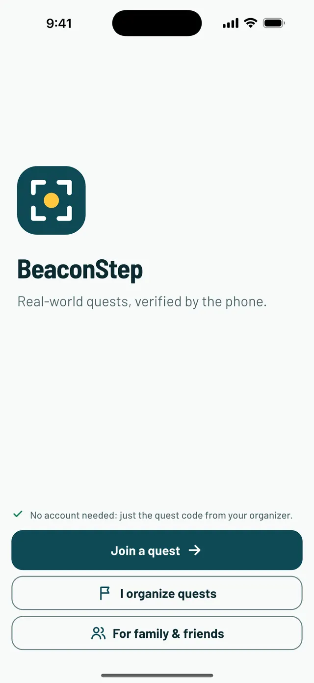 Start screen