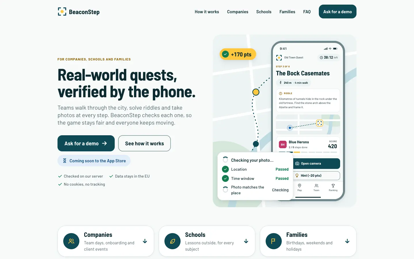 BeaconStep landing page